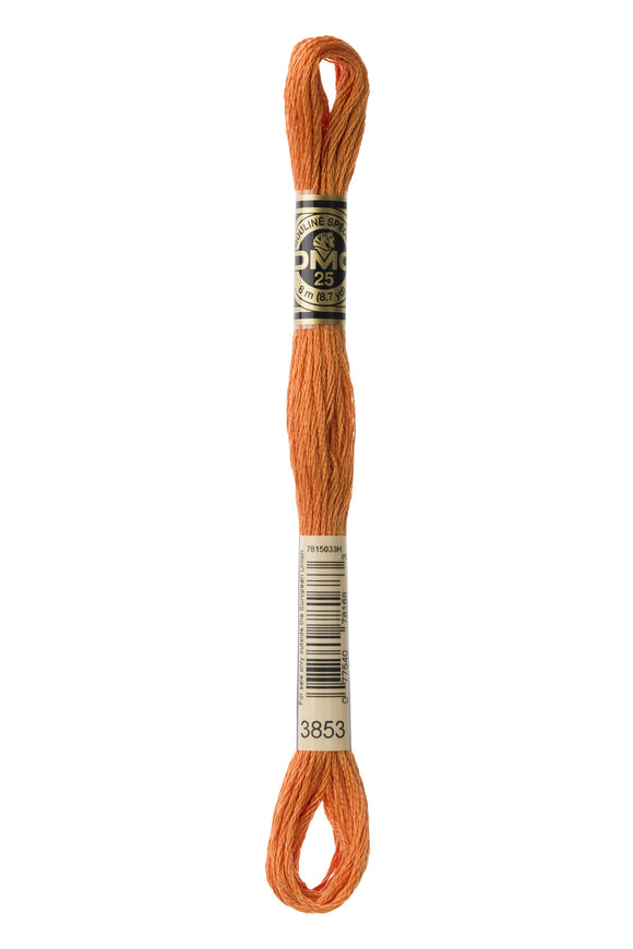 DMC: Mouliné Spécial: Hilo de bordar tonos naranja y amarillo: 100 % algodón, 8 m