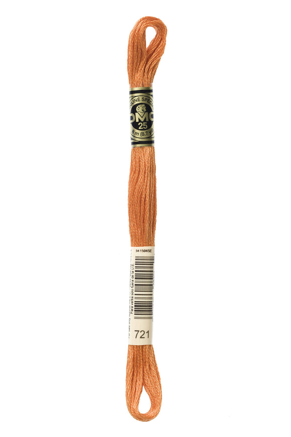 DMC: Mouliné Spécial: Hilo de bordar tonos naranja y amarillo: 100 % algodón, 8 m