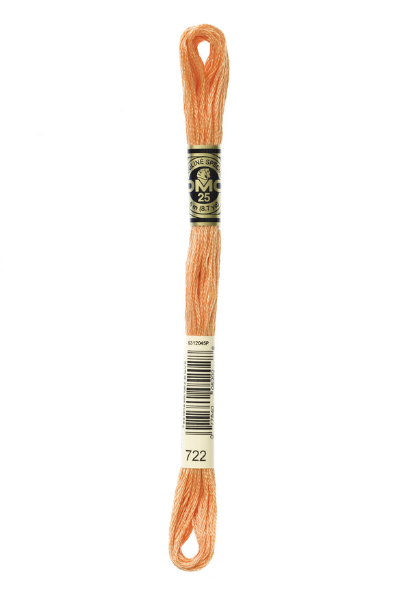 DMC: Mouliné Spécial: Hilo de bordar tonos naranja y amarillo: 100 % algodón, 8 m
