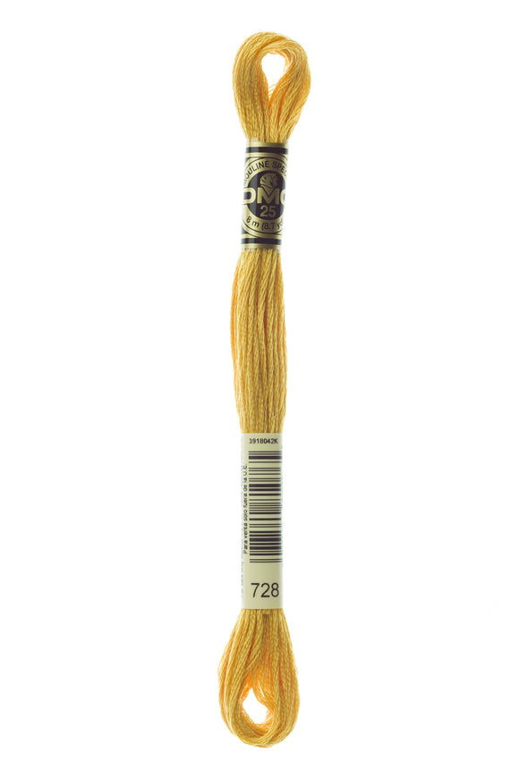 DMC: Mouliné Spécial: Hilo de bordar tonos naranja y amarillo: 100 % algodón, 8 m