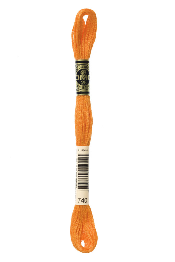 DMC: Mouliné Spécial: Hilo de bordar tonos naranja y amarillo: 100 % algodón, 8 m