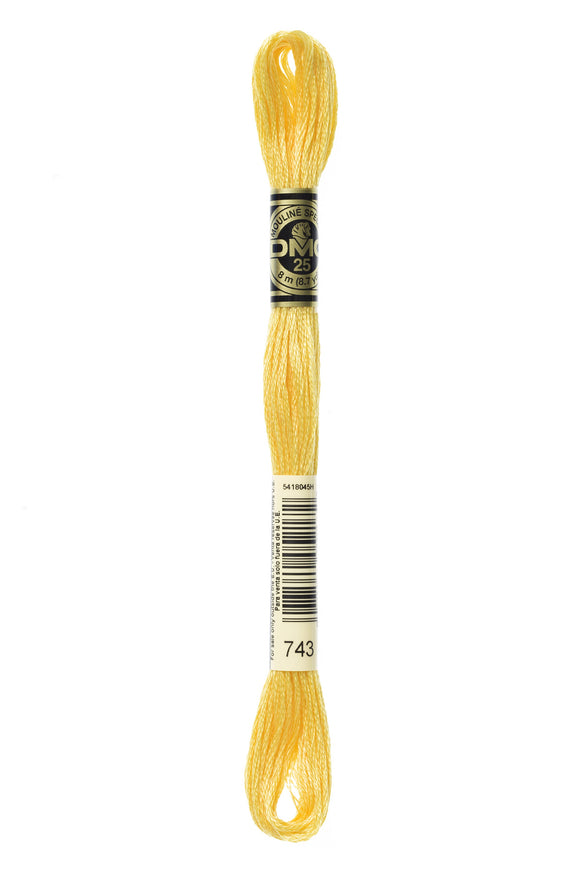 DMC: Mouliné Spécial: Hilo de bordar tonos naranja y amarillo: 100 % algodón, 8 m