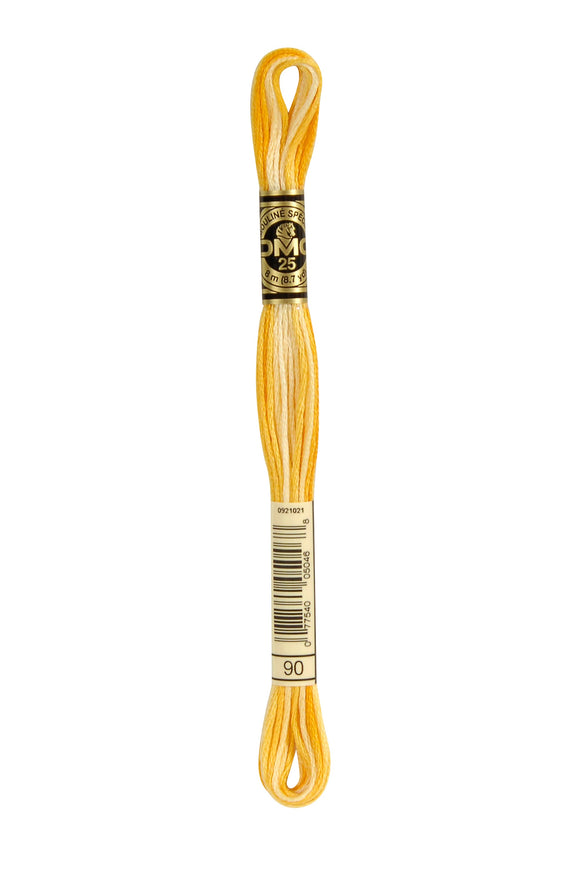 DMC: Mouliné Spécial: Hilo de bordar tonos naranja y amarillo: 100 % algodón, 8 m