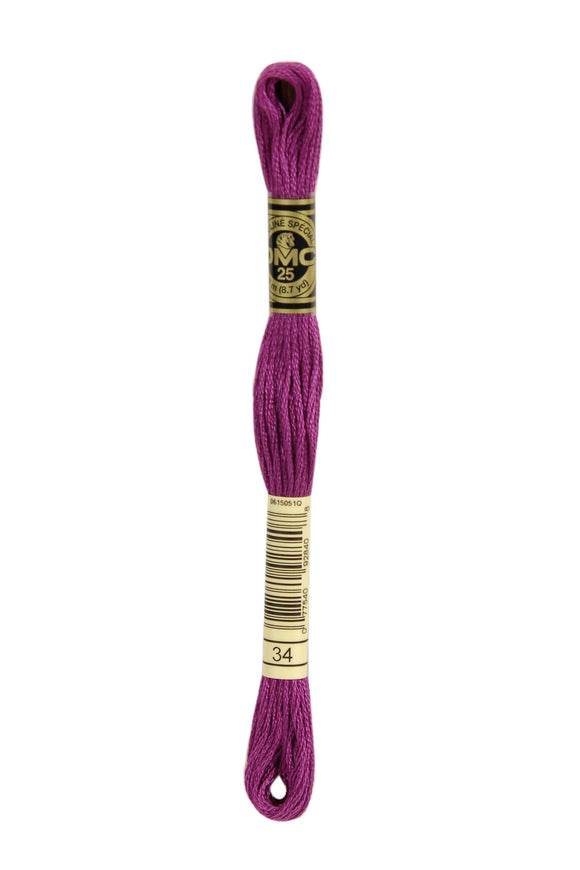 DMC: Mouliné Spécial: Hilo de bordar Tonos de rosa y morado: 100 % algodón, 8 m