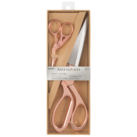 Tijeras Milward: Set de regalo: costura y bordado (20 cm-9,5 cm): oro rosa