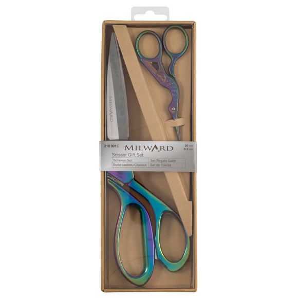 Tijeras Milward: Set de regalo: Costura (20 cm) y Bordado (9,5 cm): Arcoíris