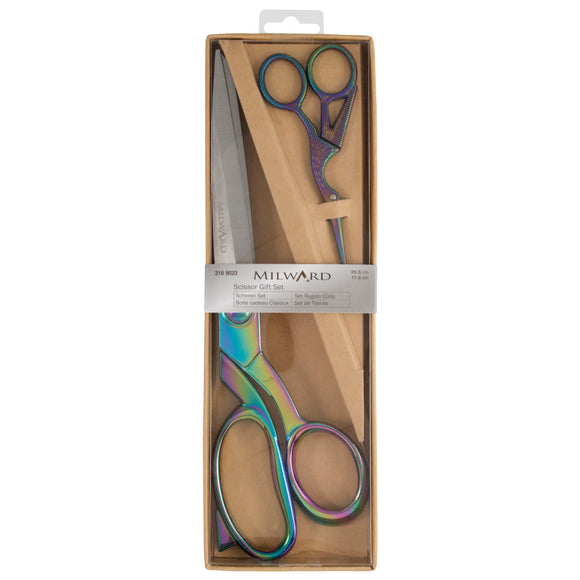 Tijeras Milward: Set de regalo: Costura (25 cm) y Bordado (25 cm 11,5 cm): Arcoíris