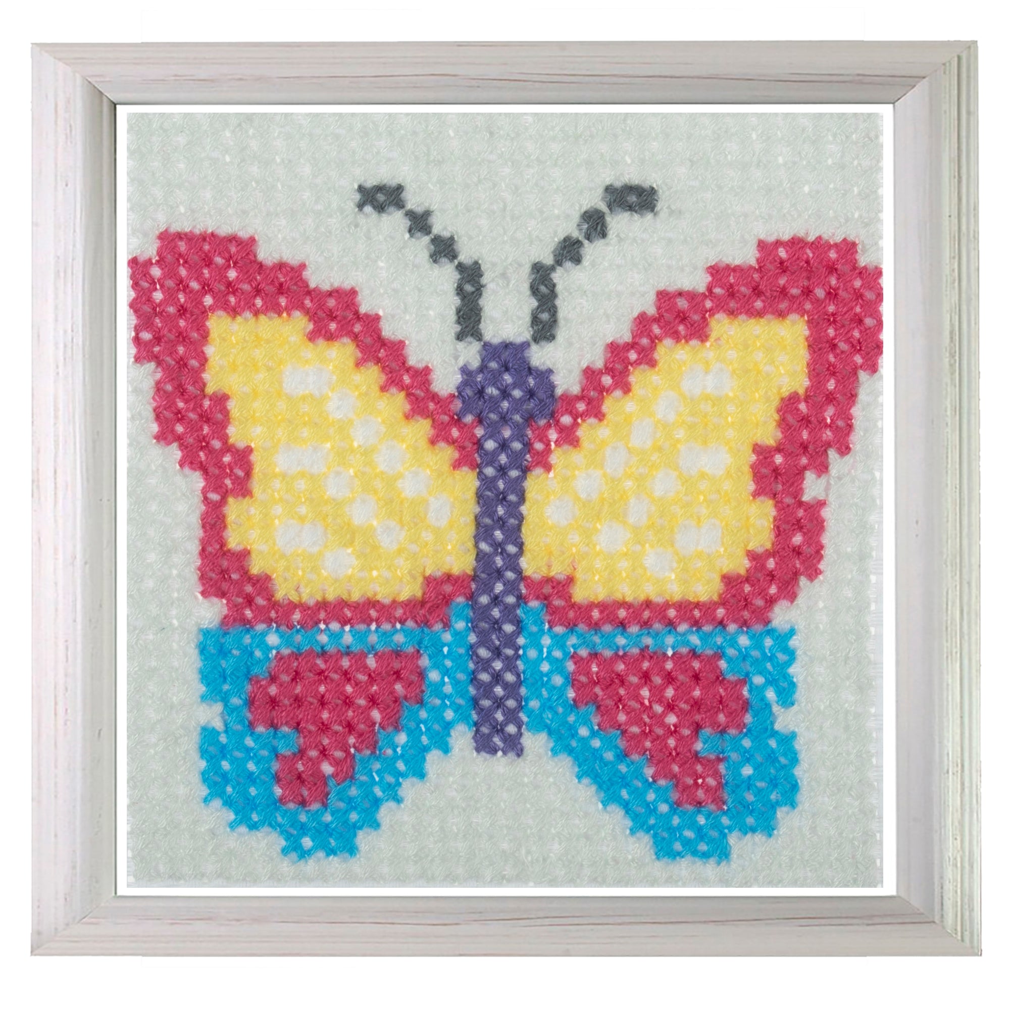 Kit De Punto De Cruz, Mariposas Volando Impresionantes, Patrones Fáciles De Bordar, Suministros De Navidad, Estampados O Contados (mariposas, Estampados
