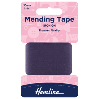 Buy navy Hemline Iron-On Mending Tape: 100cm x 38mm