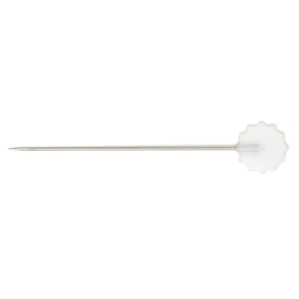 Hemline Pins: Flower-Flat Head: 54mm: Nickel: 36 Pieces