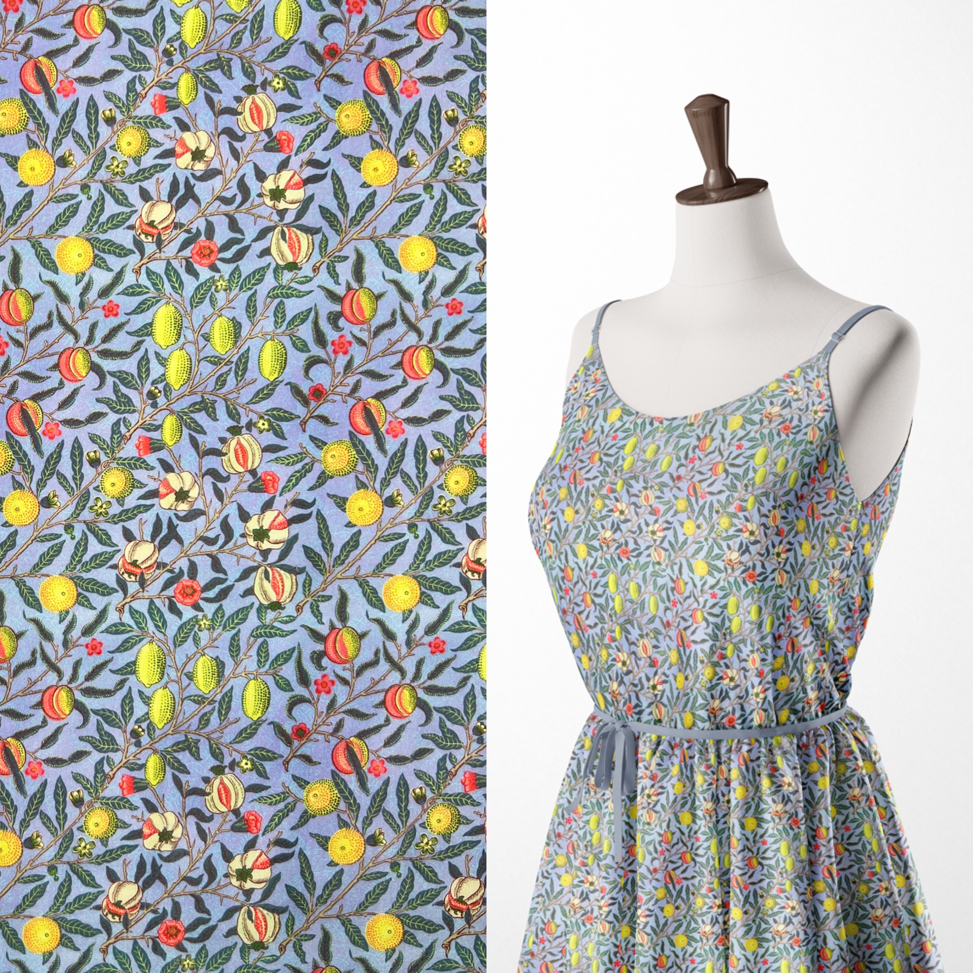 white christmas dresses Vintage Floral Printed Cotton Lawn Dress Fabric 150cm MK1236 Mtex