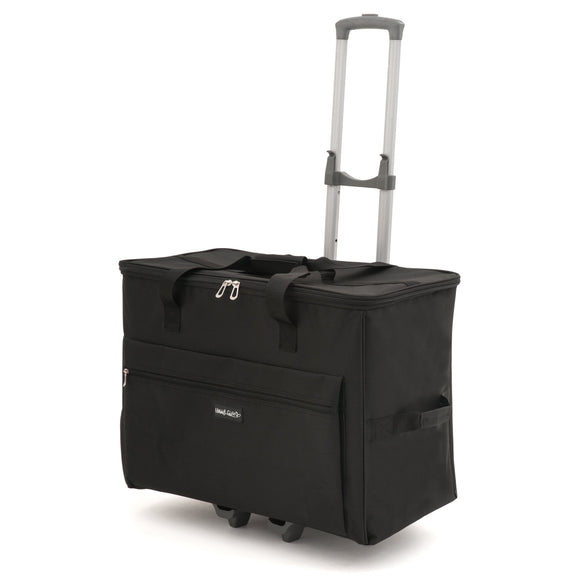 Regalo de hobby: Bolsa con ruedas para máquina de coser (L): Negro: Tamaño del artículo: (p/n/al) exterior - 33 x 59 x 47 cm; interior - 27 x 53 x 40 cm.
