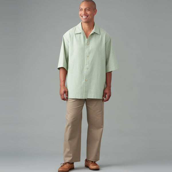 Simplicity Sewing Pattern S9279 Men's Shirt In Two Lengths, Trousers and Shorts