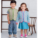 Simplicity Sewing Pattern S9485 TODDLERS' KNIT TOP, JACKET, VEST, SKIRT AND PANTS