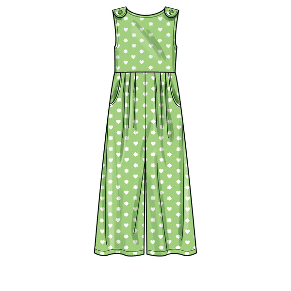 Simplicity Sewing Pattern S9617 CHILDREN'S AND GIRLS' JUMPSUIT, ROMPER AND DRESS