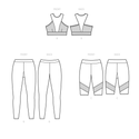 Simplicity Sewing Pattern S9620 MISSES' AND WOMEN'S KNIT SPORTS BRA, LEGGINGS AND BIKE SHORTS BY MADALYNNE INTIMATES