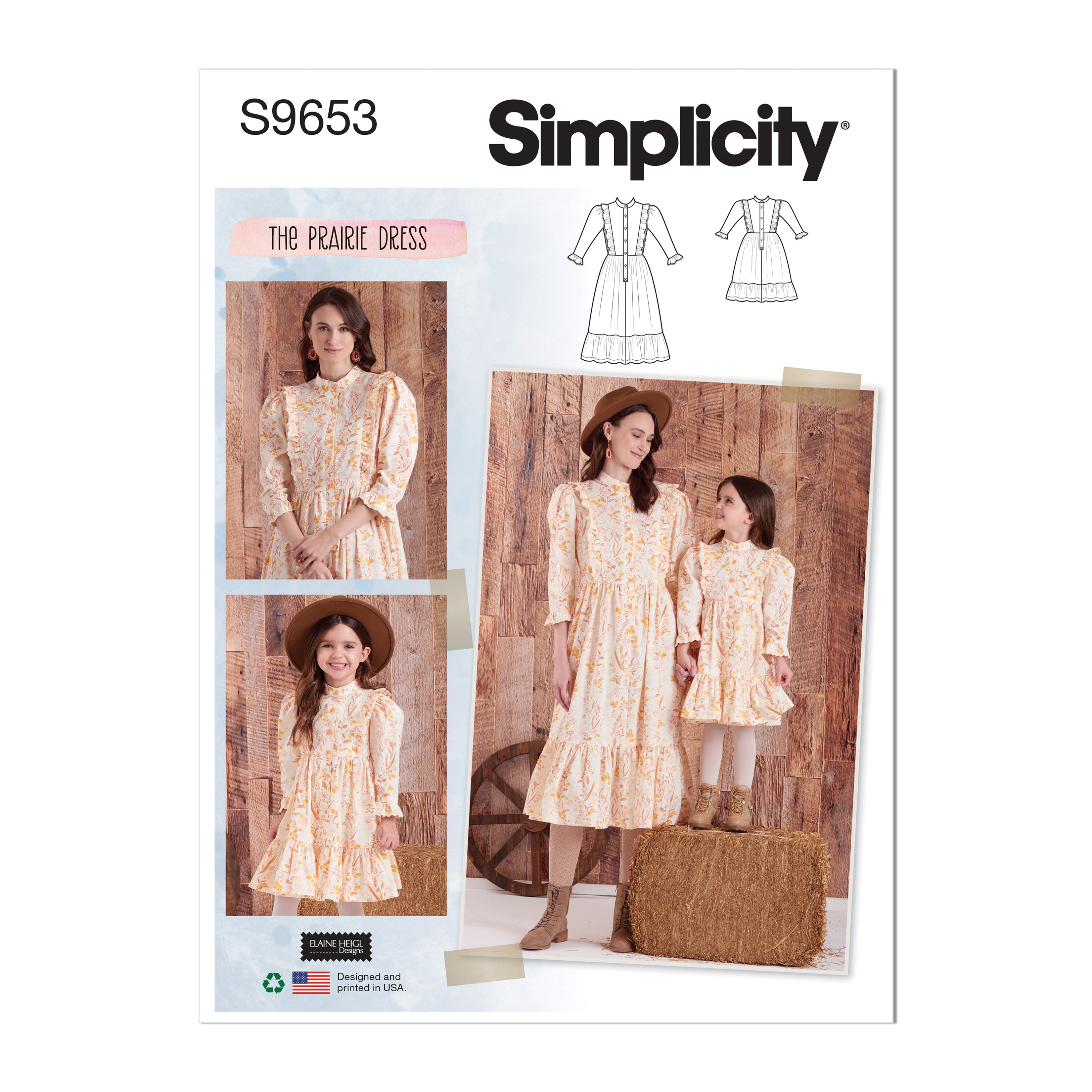 S9454, Simplicity Sewing Pattern Children's & Misses' Dress and Top