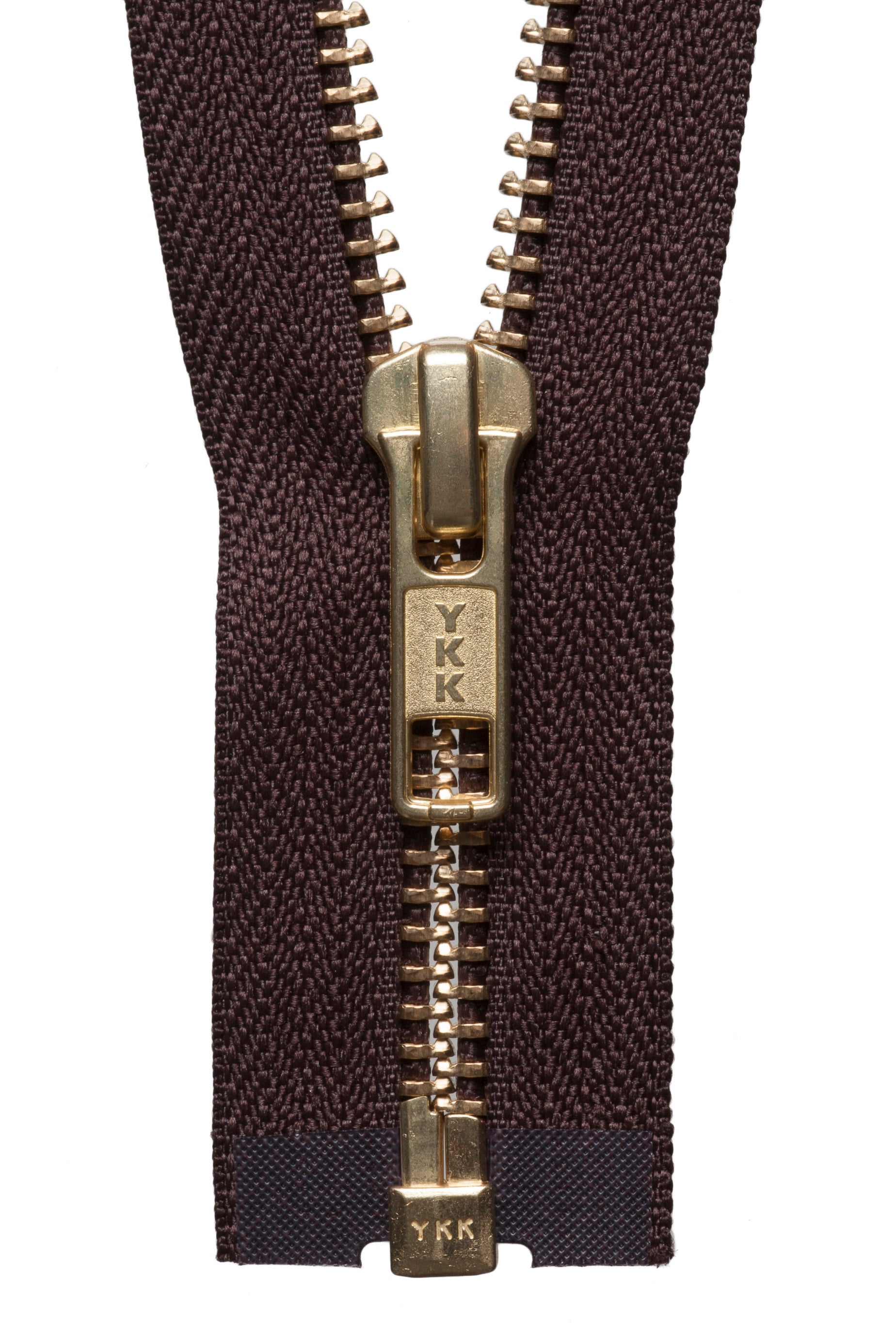 YKK Brass Metal Open End Zip: 66cm | Fabriques