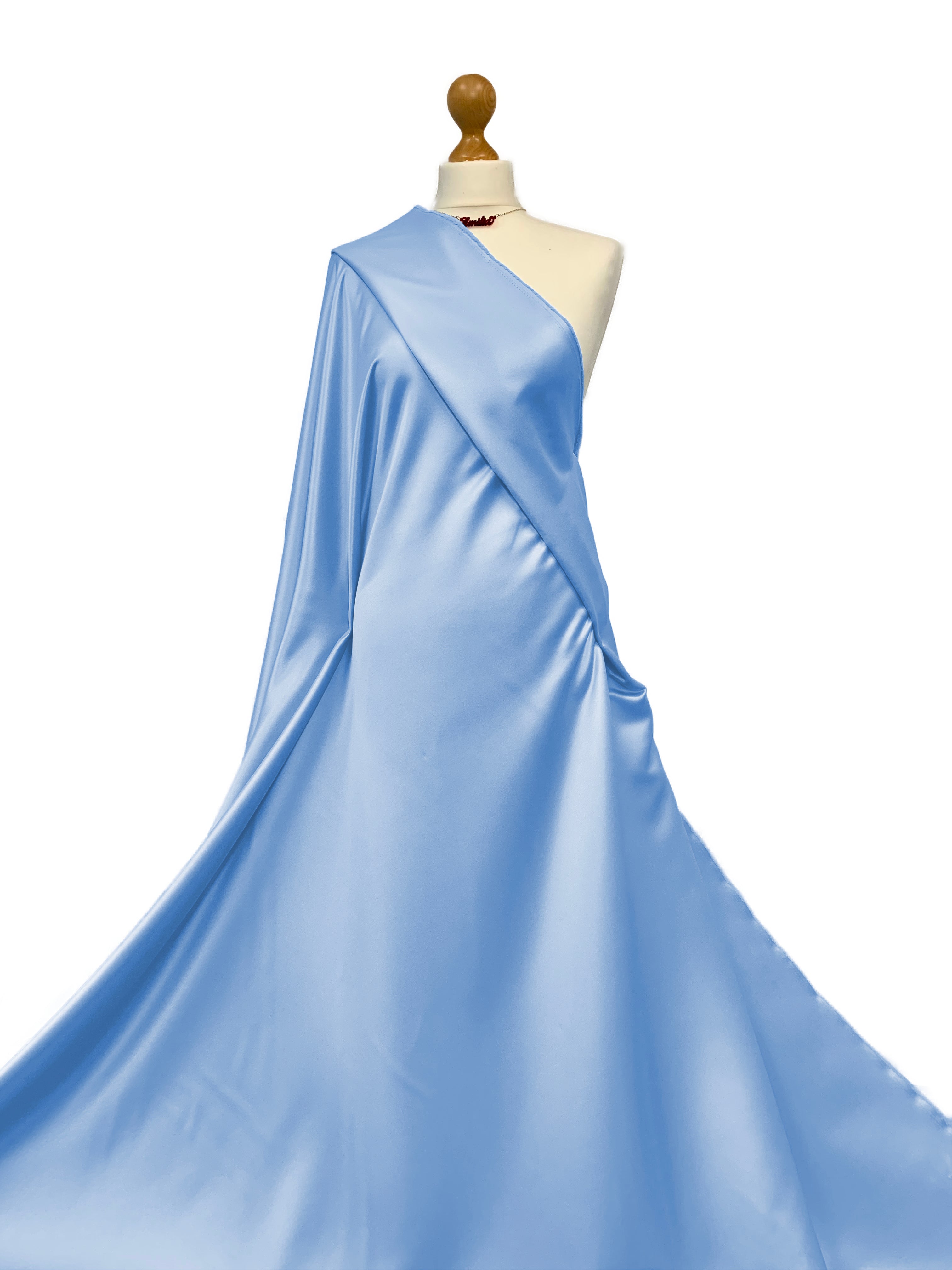 Marine Green Silk Duchess Satin Fabric main image 1
