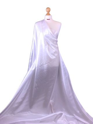 Buy white Polyester Satin Fabric