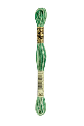 DMC: Moulin Spcial: Embroidery Thread shades of green: 100% Cotton, 8m
