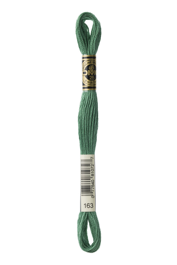 DMC: Mouliné Spécial: Embroidery Thread shades of green: 100% Cotton, 8m