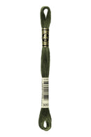DMC: Mouliné Spécial: Embroidery Thread shades of green: 100% Cotton, 8m-11
