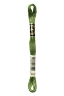 DMC: Mouliné Spécial: Embroidery Thread shades of green: 100% Cotton, 8m