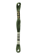 DMC: Mouliné Spécial: Embroidery Thread shades of green: 100% Cotton, 8m-20