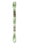 DMC: Mouliné Spécial: Embroidery Thread shades of green: 100% Cotton, 8m