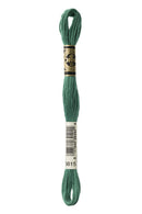 DMC: Mouliné Spécial: Embroidery Thread shades of green: 100% Cotton, 8m-31
