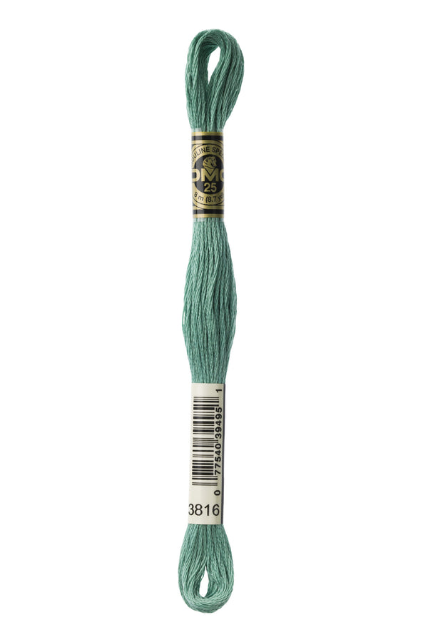 DMC: Mouliné Spécial: Embroidery Thread shades of green: 100% Cotton, 8m