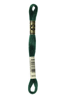 DMC: Mouliné Spécial: Embroidery Thread shades of green: 100% Cotton, 8m-34
