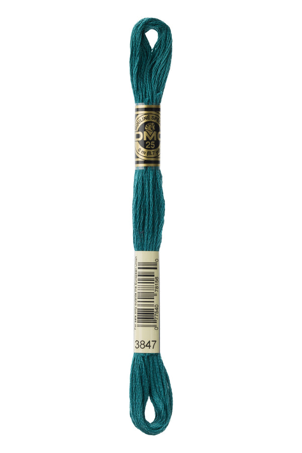 DMC: Mouliné Spécial: Embroidery Thread shades of green: 100% Cotton, 8m