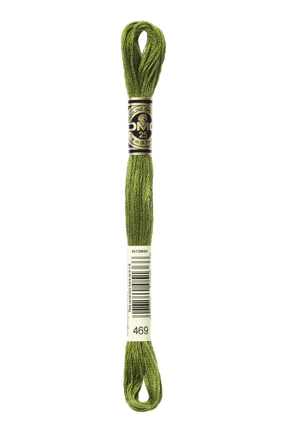 DMC: Mouliné Spécial: Embroidery Thread shades of green: 100% Cotton, 8m