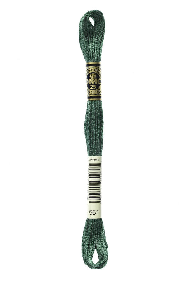 DMC: Mouliné Spécial: Embroidery Thread shades of green: 100% Cotton, 8m