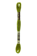 DMC: Mouliné Spécial: Embroidery Thread shades of green: 100% Cotton, 8m-51