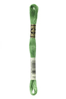 DMC: Mouliné Spécial: Embroidery Thread shades of green: 100% Cotton, 8m-55