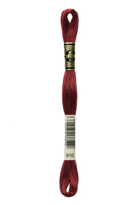 Buy 816 DMC: Mouliné Spécial: Embroidery Thread: Shades Of Red: 100% Cotton, 8m