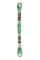 DMC: Mouliné Spécial: Embroidery Thread shades of green: 100% Cotton, 8m-73