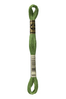 DMC: Mouliné Spécial: Embroidery Thread shades of green: 100% Cotton, 8m-89