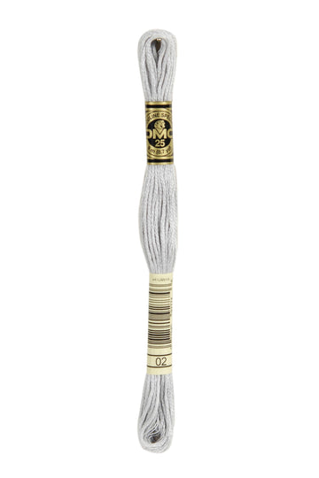 DMC: Mouliné Spécial: Embroidery Thread shades of black and grey: 100% Cotton, 8m - 0