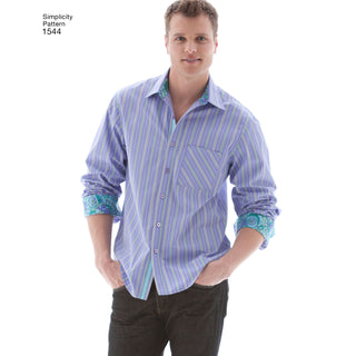 Simplicity Sewing Pattern 1544 Men’s Shirt with Fabric Variations