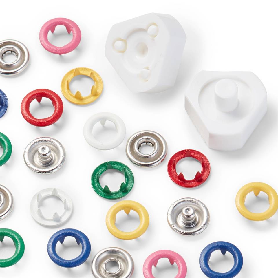 Prym Love: Jersey Non-Sew Snap Fasteners: 8mm: 6 Colours