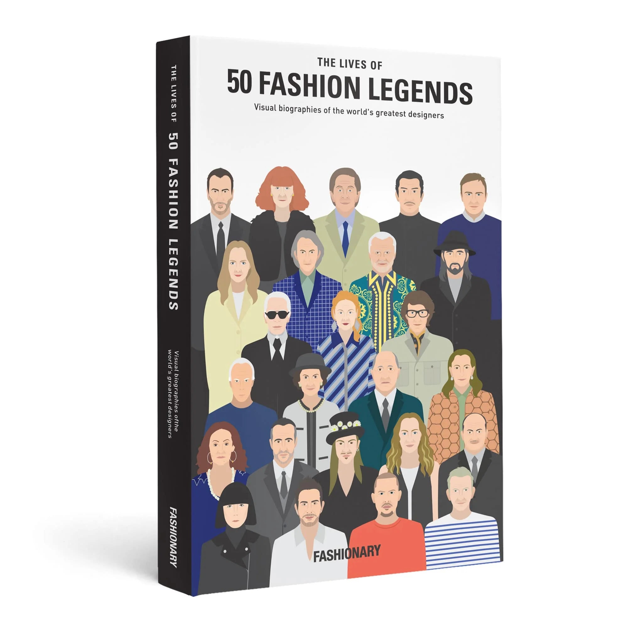 Fashionary: Las vidas de 50 leyendas de la moda: biografía visual de los mejores diseñadores del mundo 