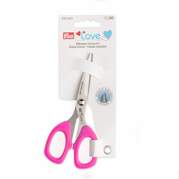 Prym Love: tijeras textiles microdentadas de 5" de color rosa 