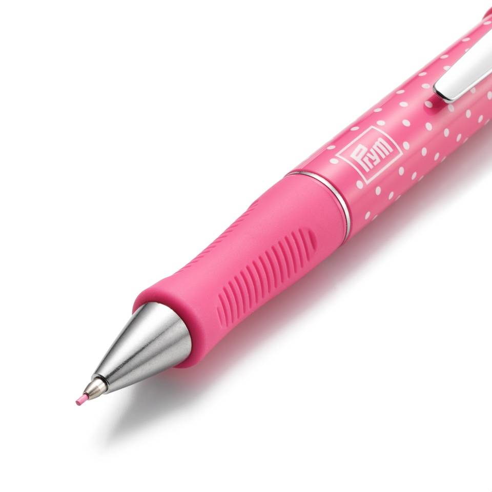 Prym Love: Cartridge Pencil With 2 Cartridges With Integrated Eraser: Pink