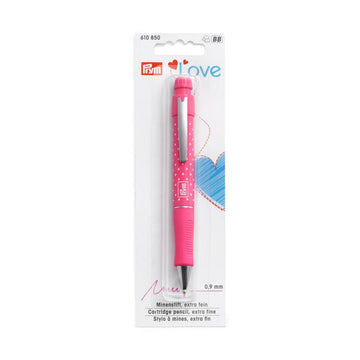 Prym Love: Lápiz de cartucho con 2 cartuchos y borrador integrado: rosa 