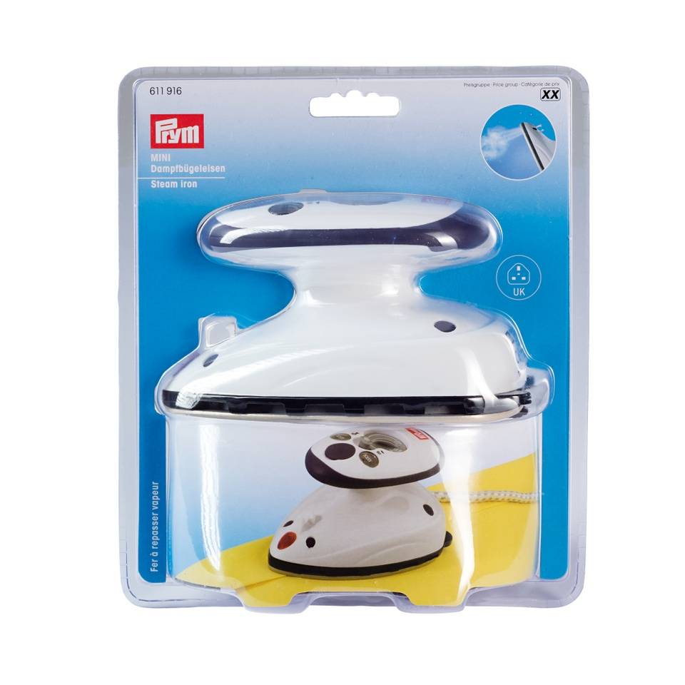 Prym Love: Mini Steam Iron with UK Plug