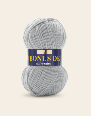 Buy silver-mist Hayfield: Bonus DK, Double Knit Acrylic Yarn, 100g